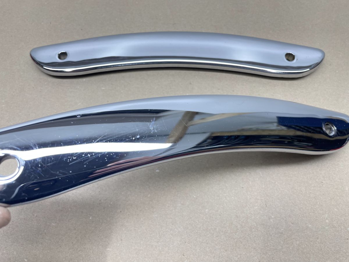 KAWASAKI EL 250 B - Chromblenden Seitenblende Chrom Schutzblech Halter (118-18)