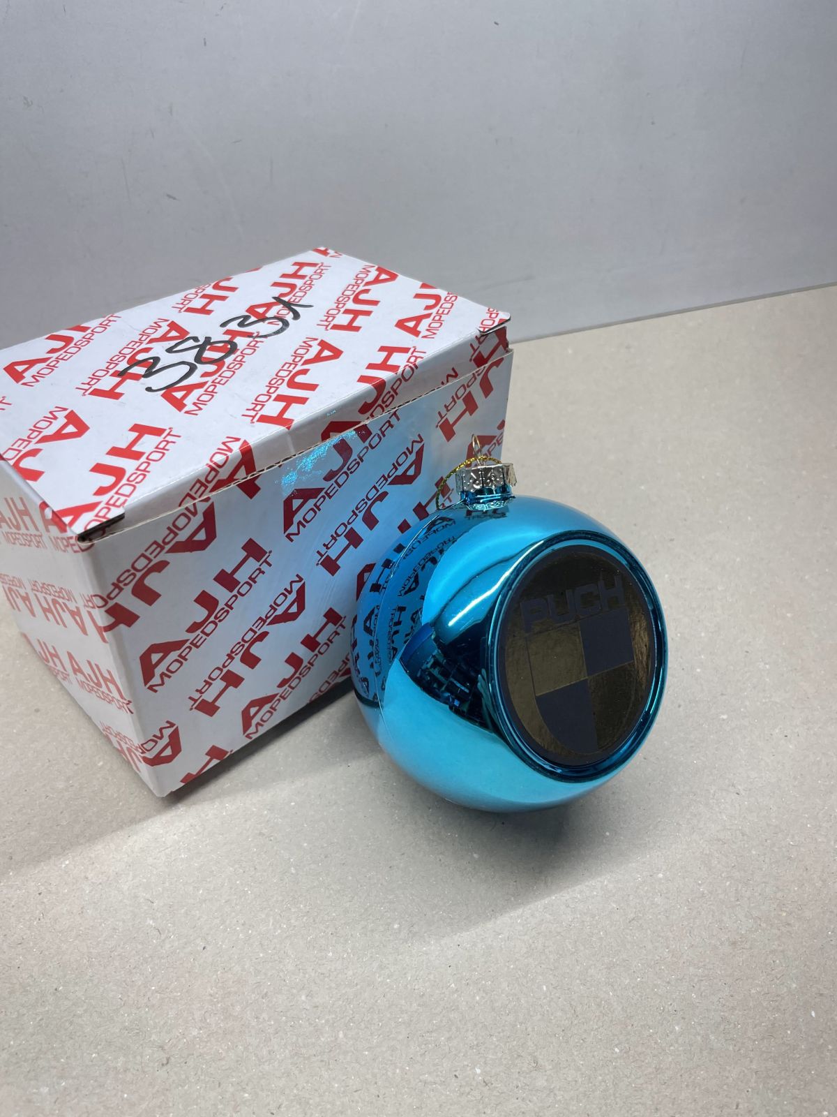 Weihnachtskugel mit Puch Logo Weihnachten Maxi X50 Monza Imola Cobra Ranger (94K)