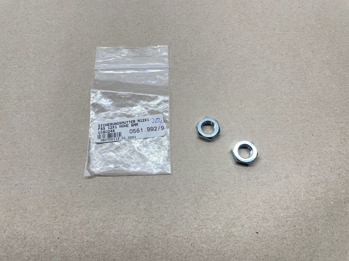 10x Sicherungsmutter M12x1 + 8x 13mm Scheibe Hercules Kreidler KTM Mofa (94-519)