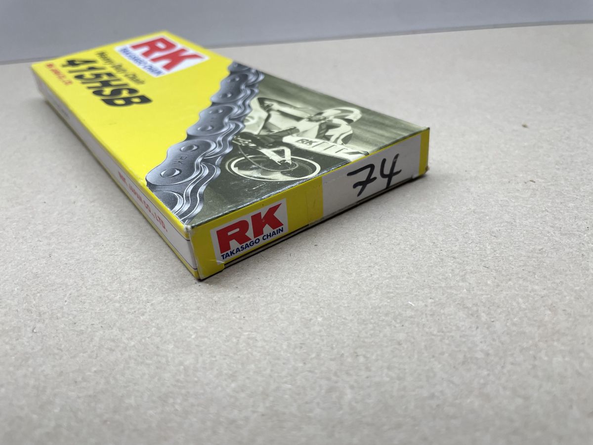 RK Kette 415HSB 1/2 x 3/16 verstärkt 74 Glieder mit Schloss  (94-247)