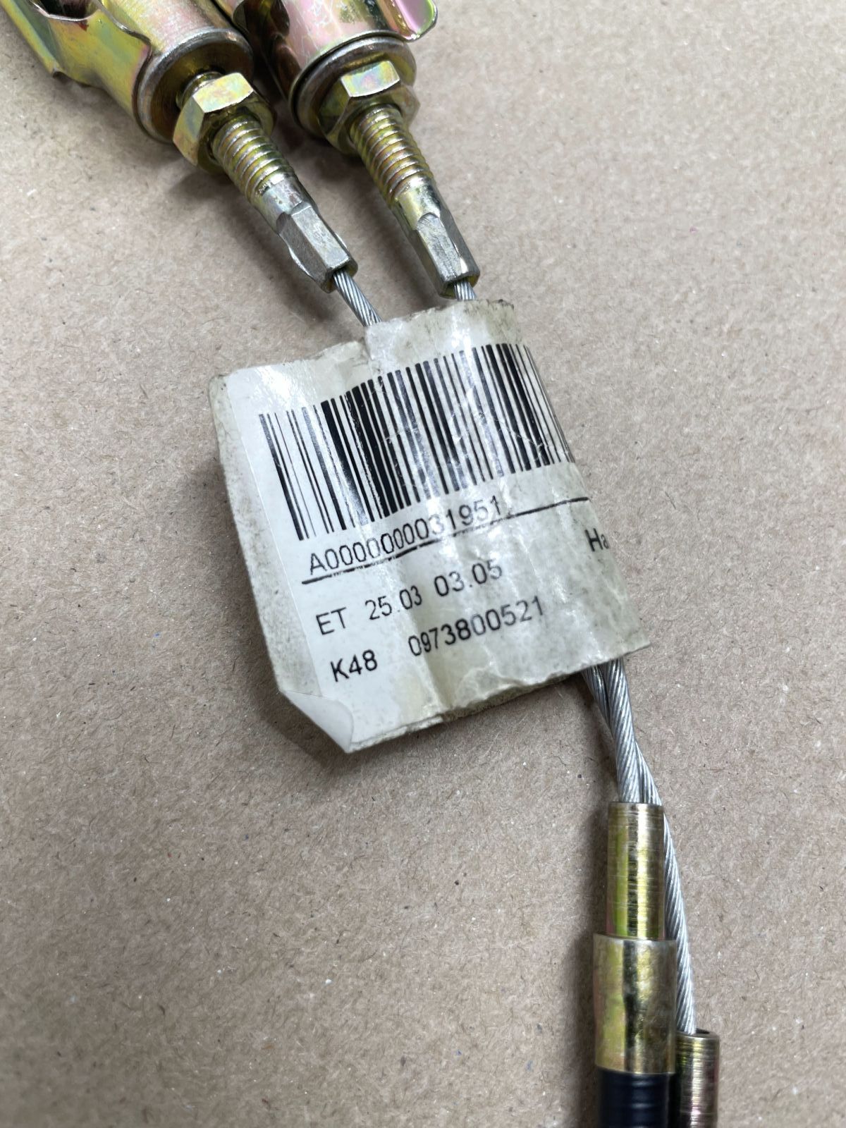 LEM Cayman / Beetlebug - 2x Bremszug vorne 0973800521 front brake cable  (118-28)