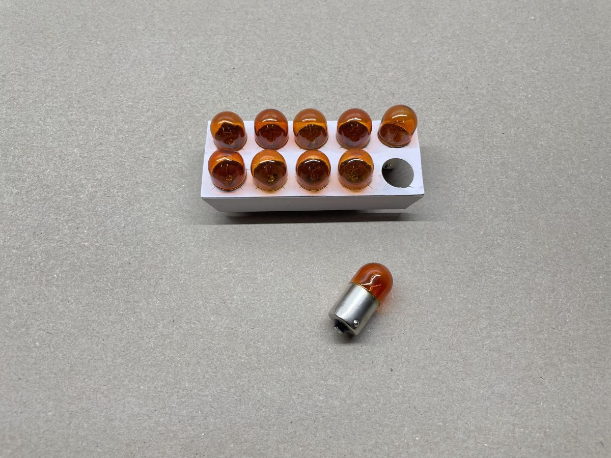 10x Glühlampe Orange 12V 10W BA15s Blinker - KTM Hercules DKW Kreidler (94-476)