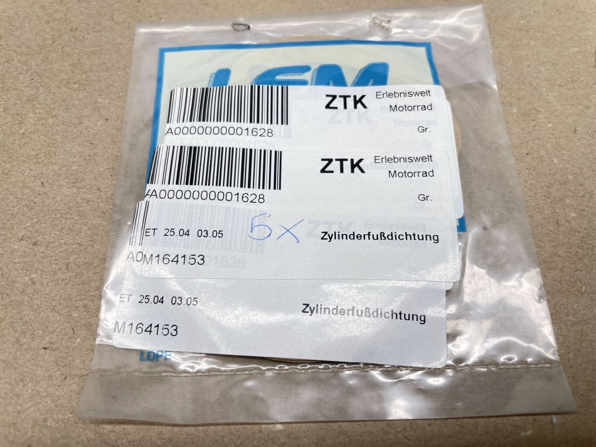 Franco Morini S5E Motor - 1x Zylinderfußdichtung 164153 cylinder base gasket (118-20)