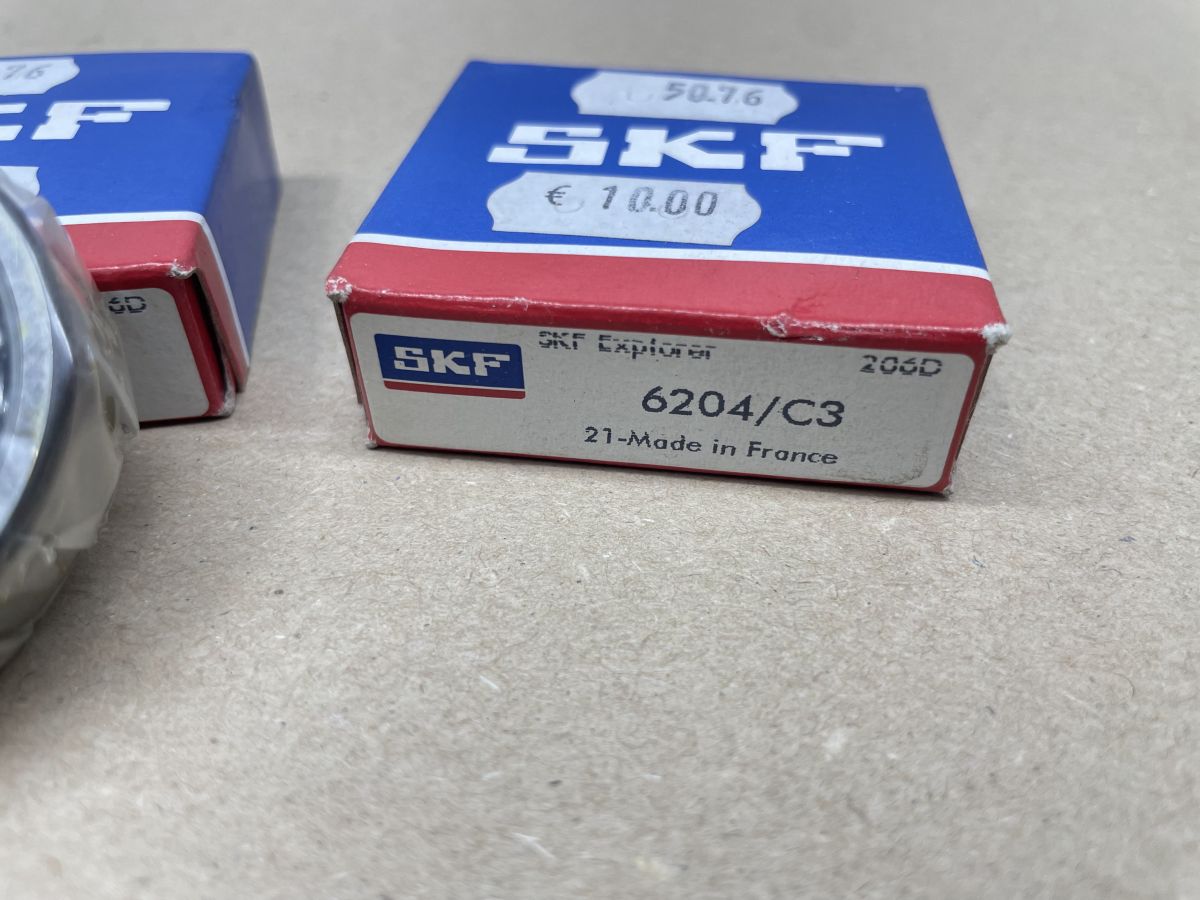 2x SKF Rillenkugellager 6204/C3 20x47x14 mm OFFEN ball-bearing  (118-17)