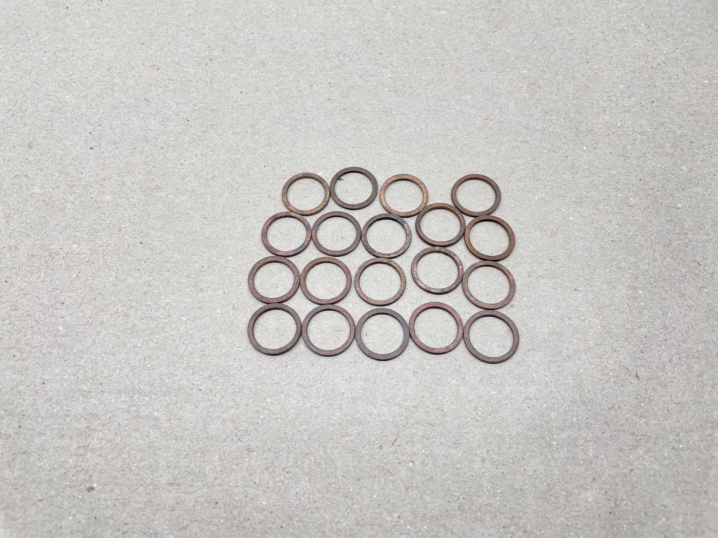 19x Kupfer Dichtring 12 x 15,4 x 1 NOS Bremse ? Peugeot Piaggio Hercules Sachs (37-78R)