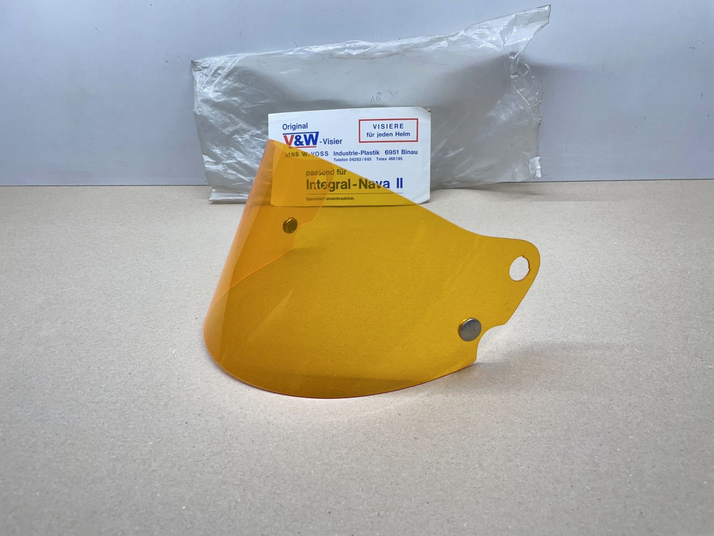 Integral Nava 2 Helmvisier Orange Schutzvisier NEU Nava II  NOS helmet  (106)