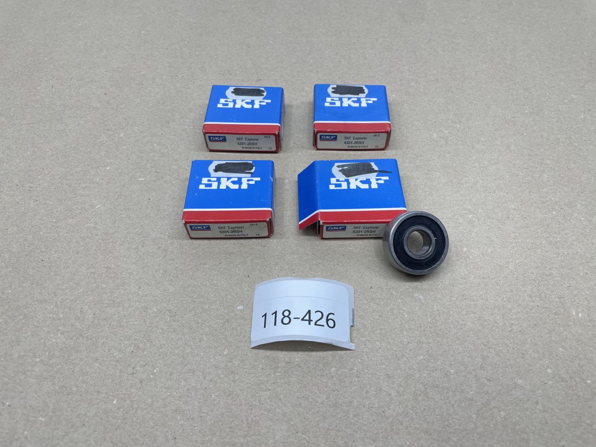 4x SKF 6201 2RSH (12x32x10 mm) Kugellager (2RS) Rillenkugellager (118-17)