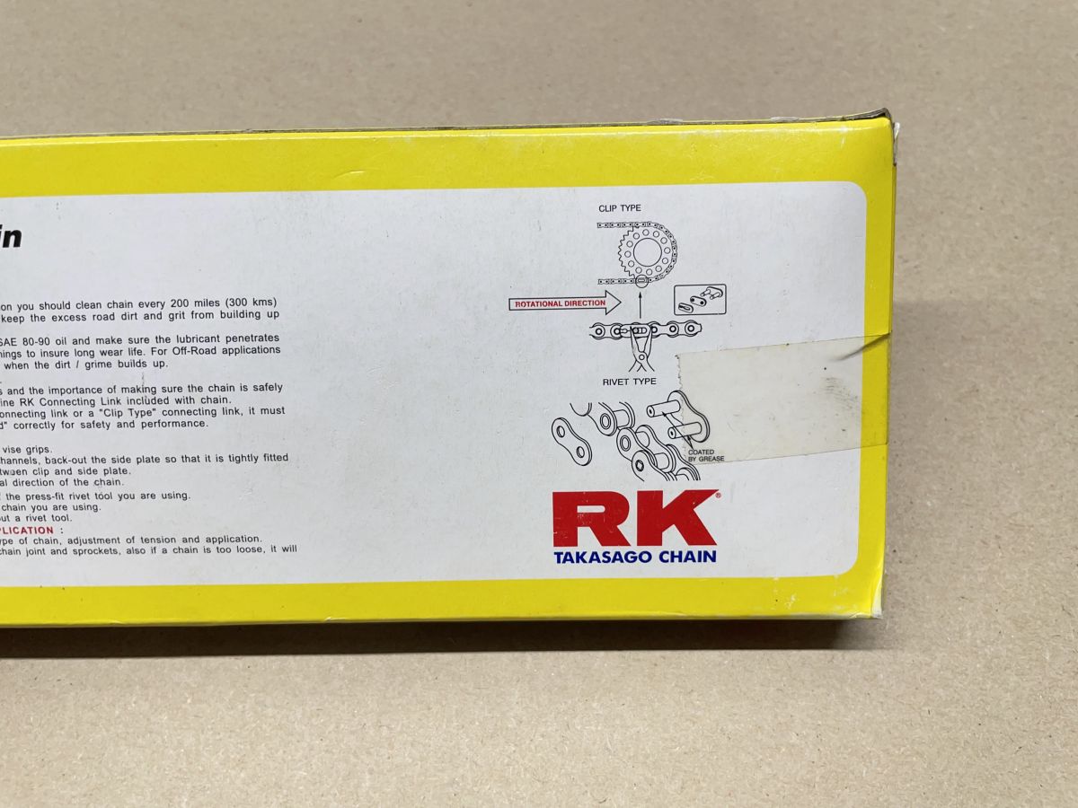 RK Kette 415HSB 1/2 x 3/16 verstärkt 74 Glieder mit Schloss  (94-247)