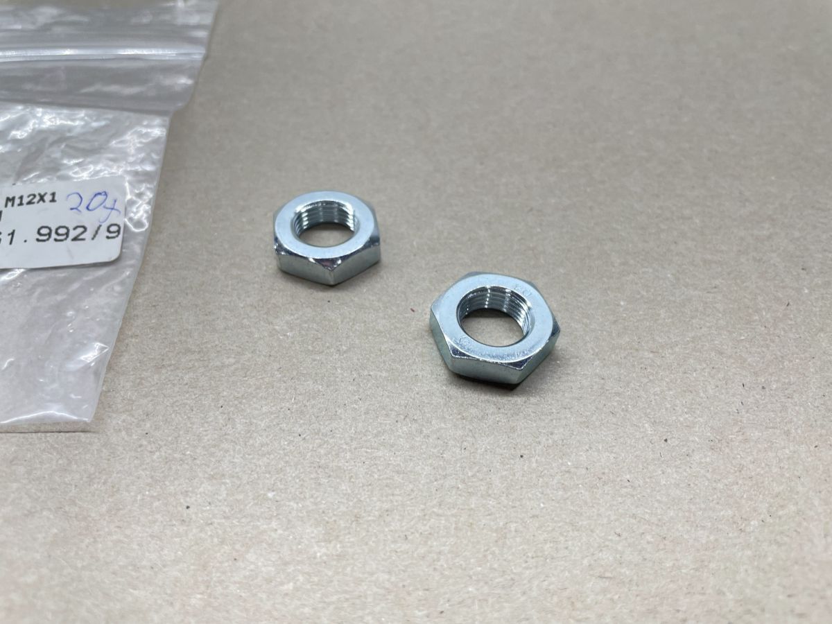 10x Sicherungsmutter M12x1 + 8x 13mm Scheibe Hercules Kreidler KTM Mofa (94-519)