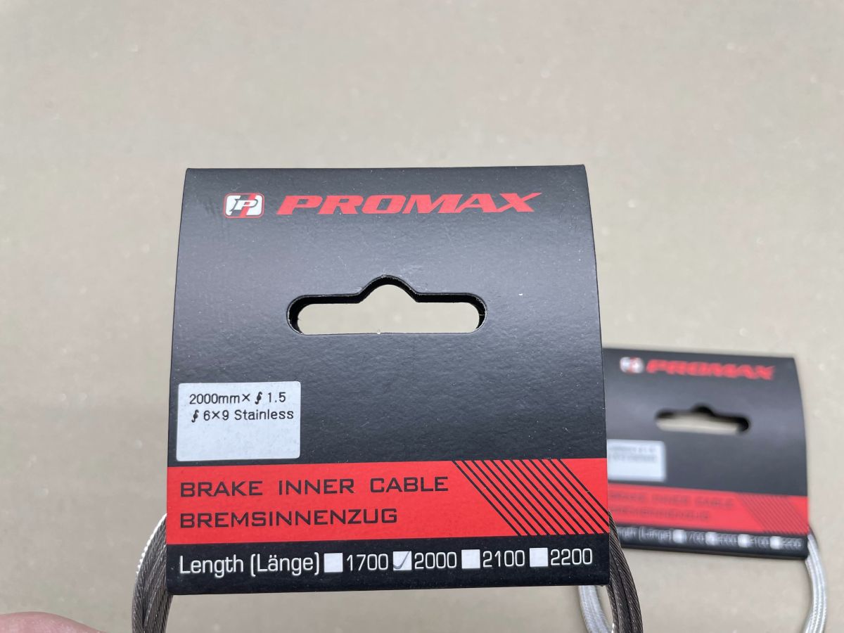 2x Messingschlager Bremszug MTB , Promax 1,5 x 2000mm NEU Innenzug (94-535)