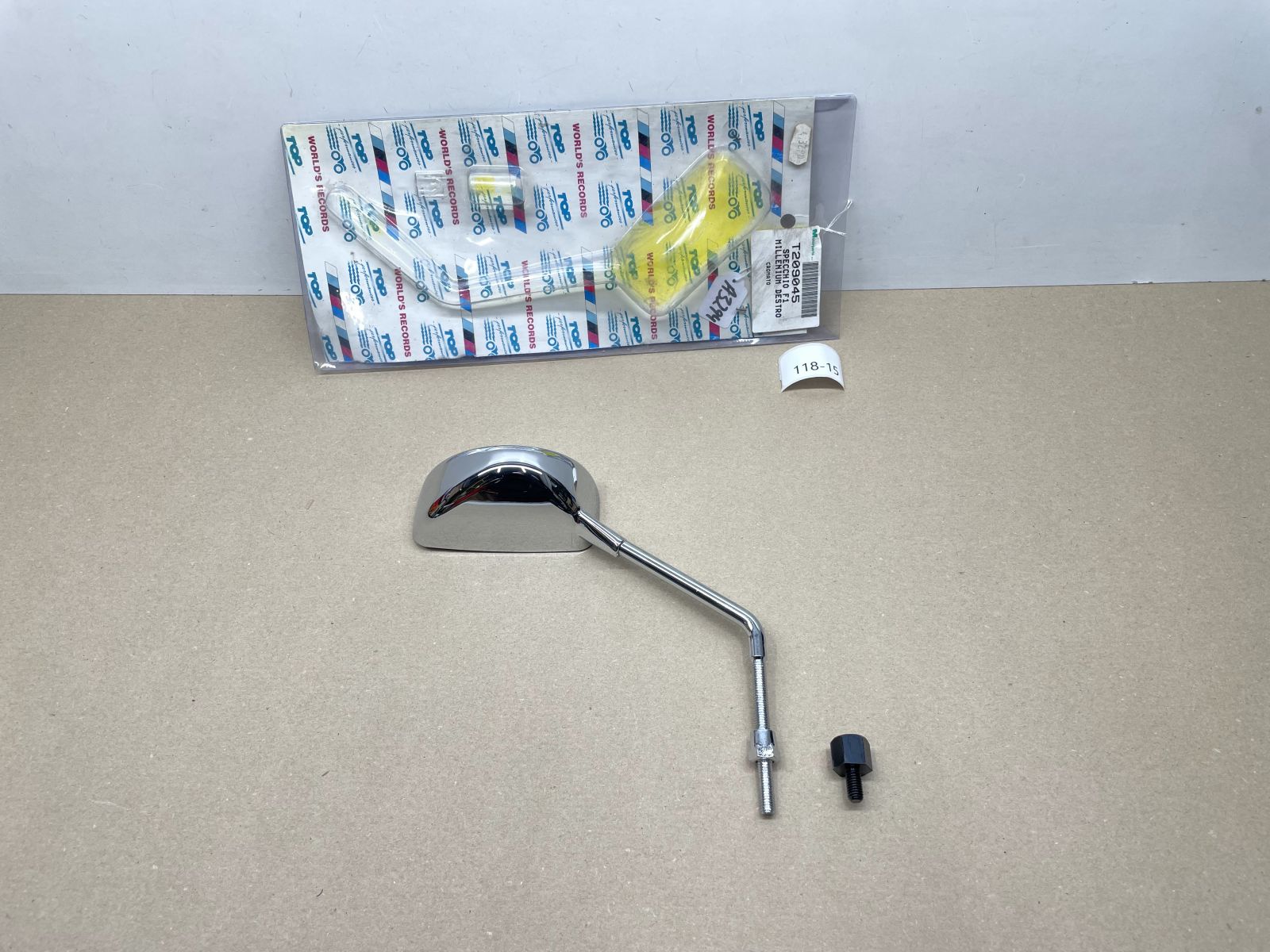 F1 Spiegel CHROM rechts M8 - MBK Nitro Yamaha Aerox Piaggio mirror (118-23)
