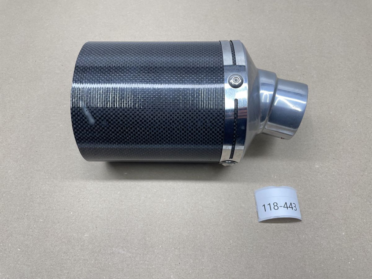 Auspuffblende Endstück Oval 100 x 120mm Motorrad Universal BMW Suzuki Yamaha (118-18)