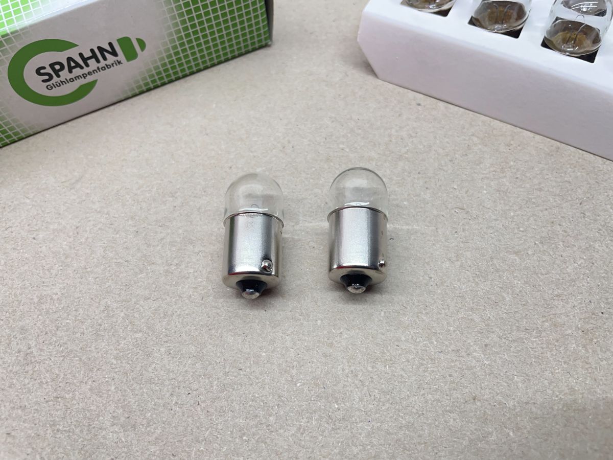 12 x Spahn Glühlampe 6V 5W Ba15s Glühbirne 6Volt 5Watt Mofa Simson KTM (94-80)