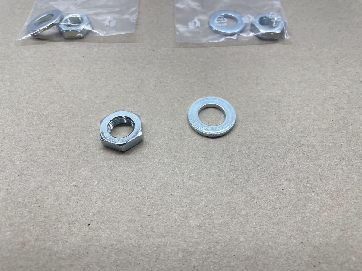 10x Sicherungsmutter M12x1 + 8x 13mm Scheibe Hercules Kreidler KTM Mofa (94-519)
