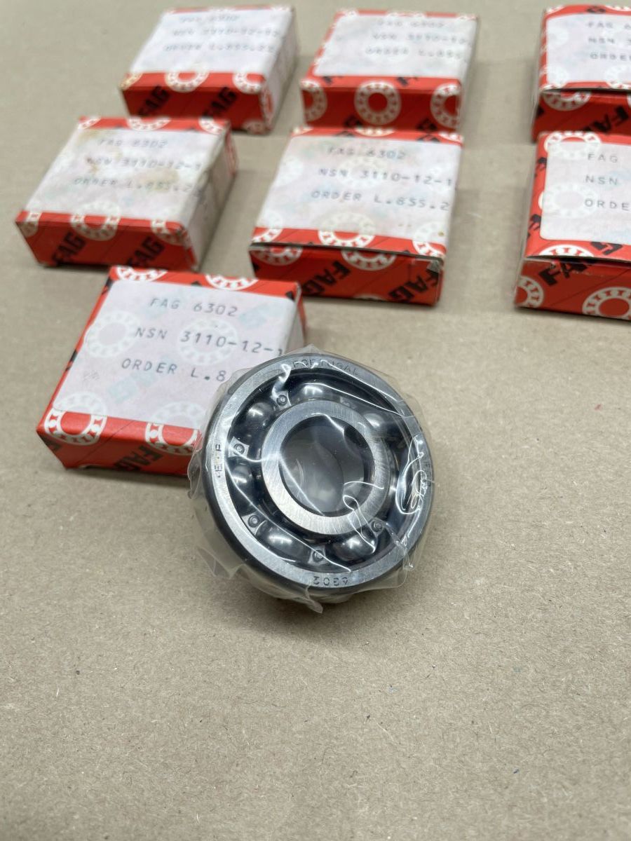 7x FAG 6302 Rillenkugellager offen 15 x 42 x 13 NEU Kugellager (118-17)