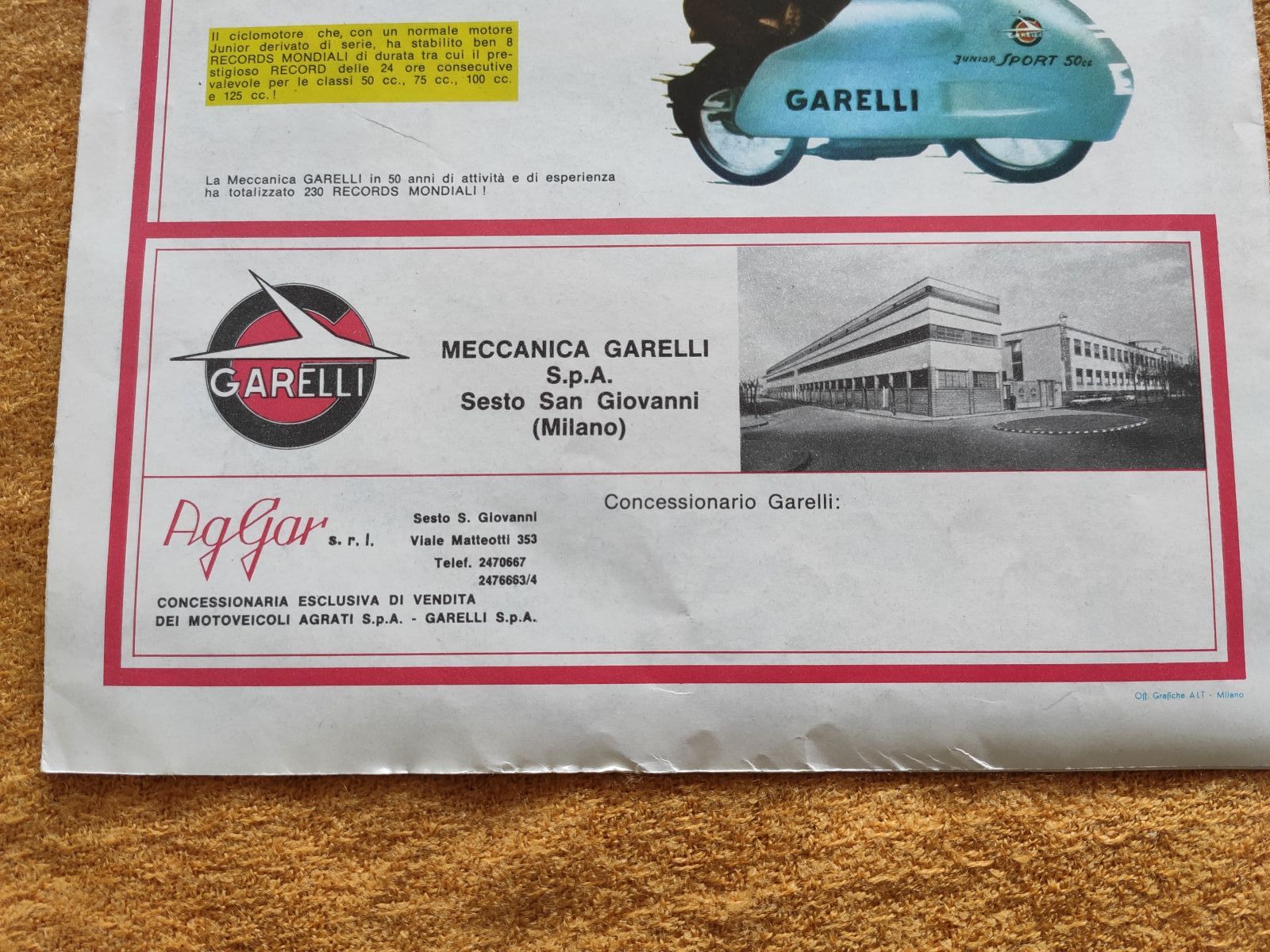 Garelli Mofa Moped - original Prospekt Modellübersicht Junior Capri  - (31)
