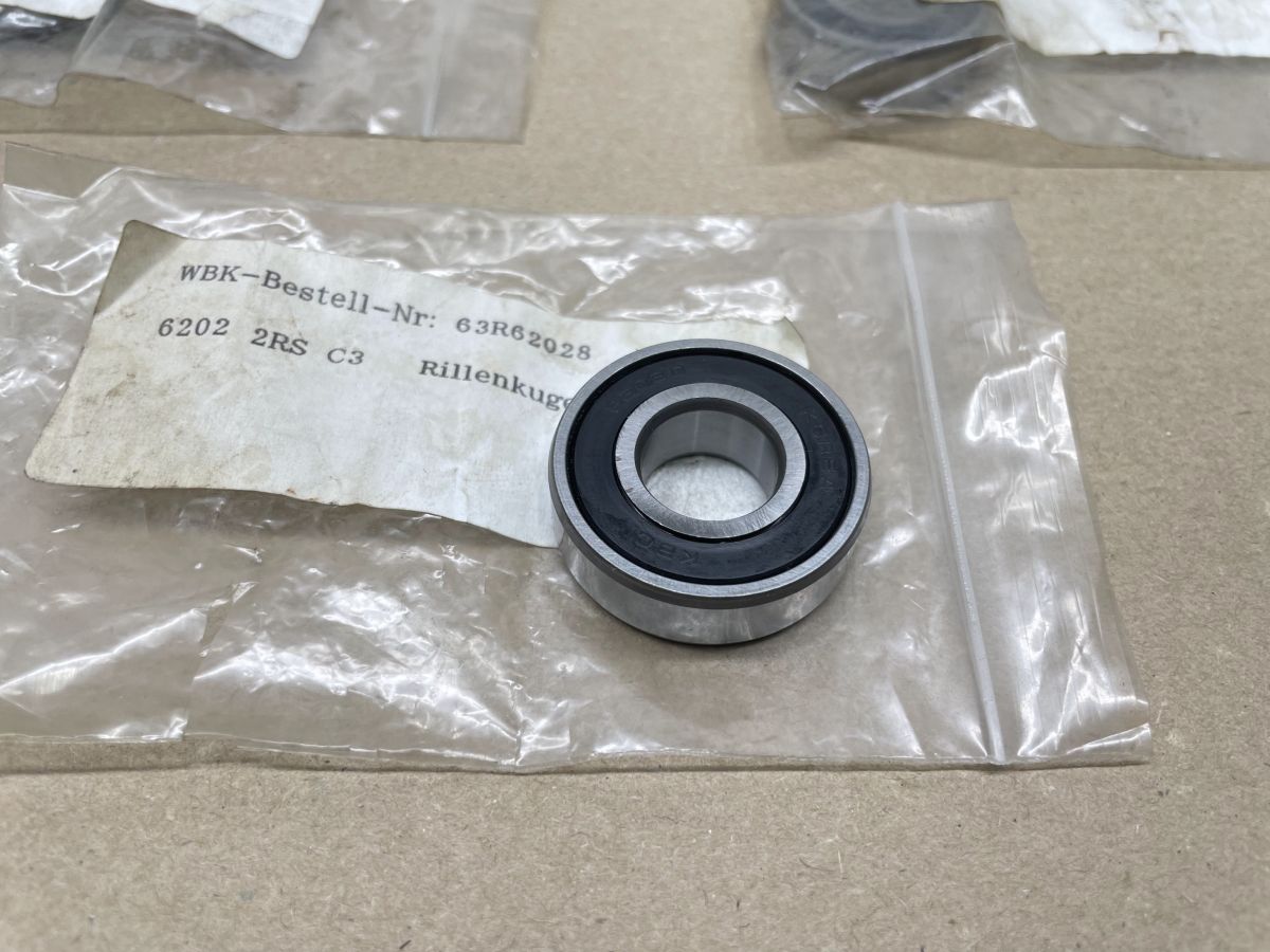 3x Kugellager 6202 2RS C3 / 15 x 35 x 11 mm / erhöhte Lagerluft NEU (118-17)