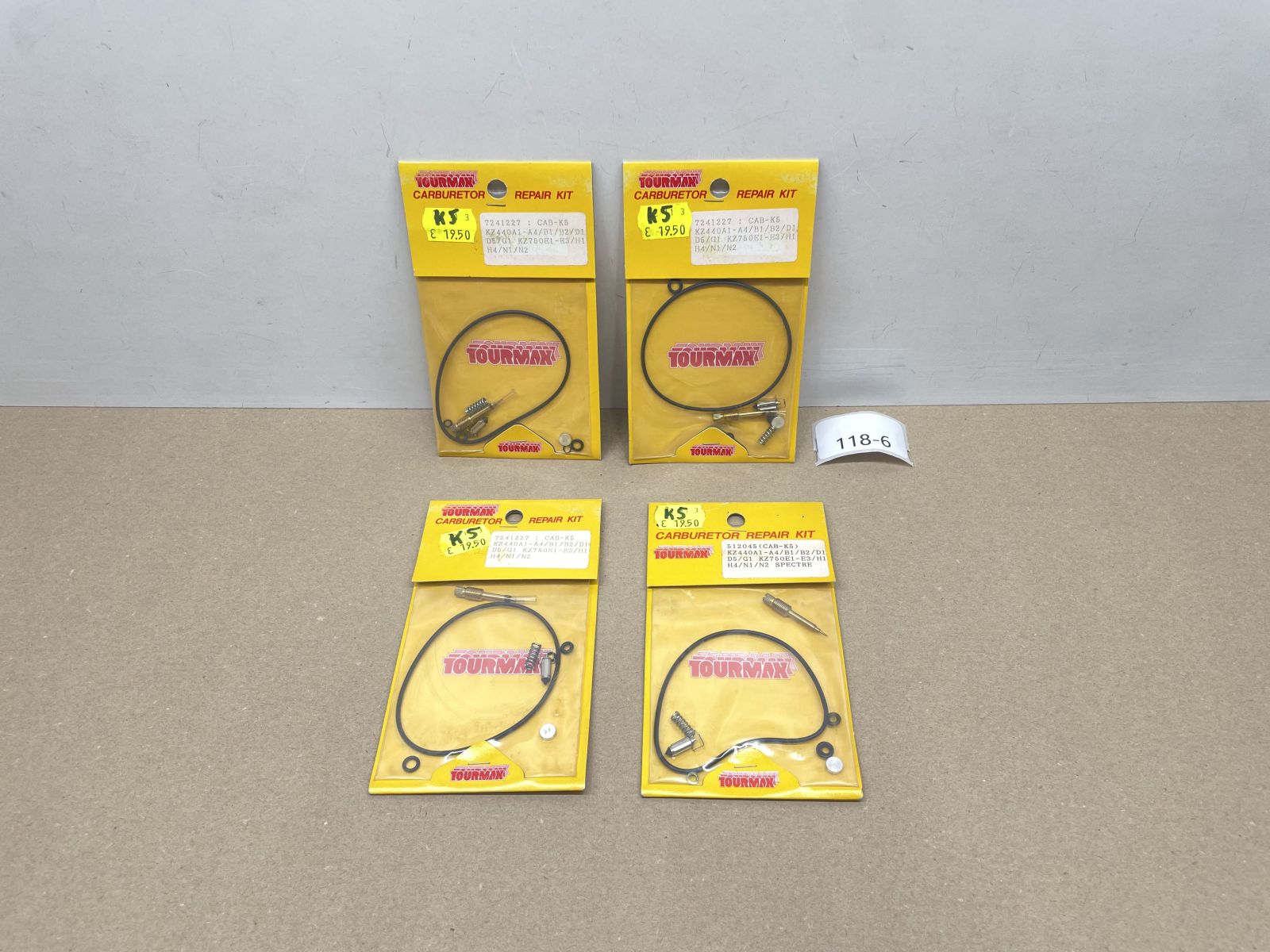 4x Vergaser Reparatursatz CAB-K5 / Kawasaki KZ440 KZ750 (118-23)