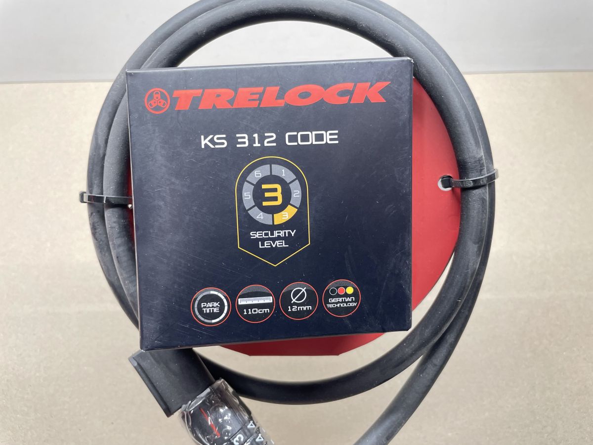 TRELOCK Kabelschloss KS 312 Code Schwarz 110cm  / Ø 12 mm Mofa Fahrrad (94-253)