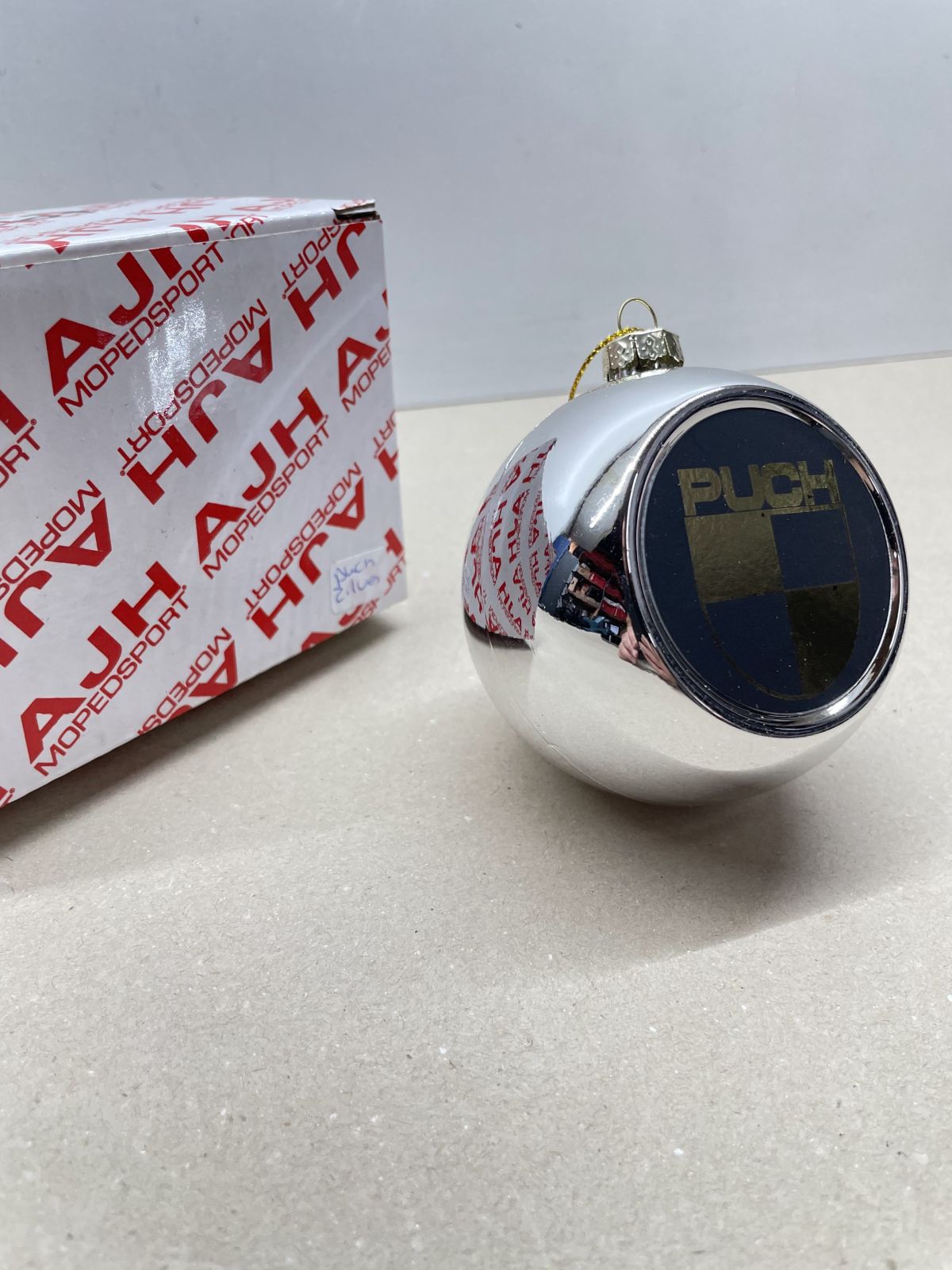 Weihnachtskugel mit Puch Logo Weihnachten Maxi X50 Monza Imola Cobra Ranger (94K)