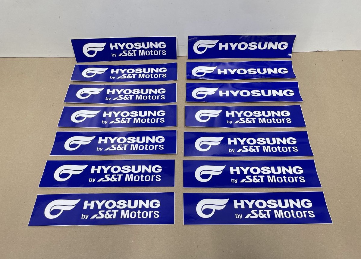 14x HYOSUNG Aufkleber Sticker NOS GV250 GV650 GF125 GS125 GA125 NOS (118-8)