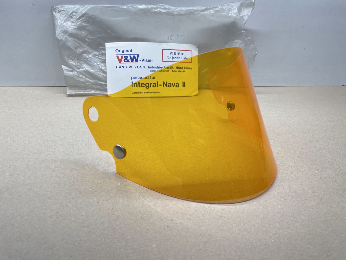 Integral Nava 2 Helmvisier Orange Schutzvisier NEU Nava II  NOS helmet  (106)