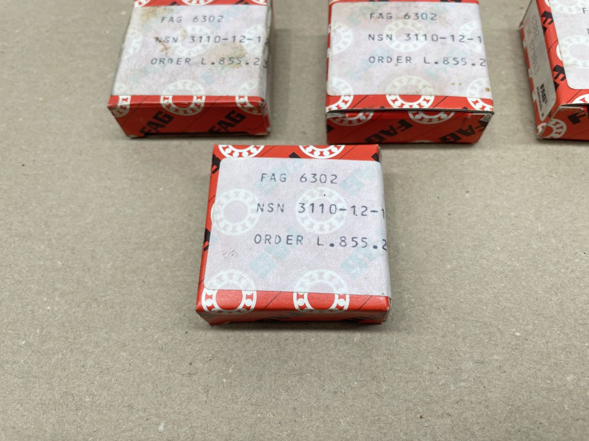 7x FAG 6302 Rillenkugellager offen 15 x 42 x 13 NEU Kugellager (118-17)