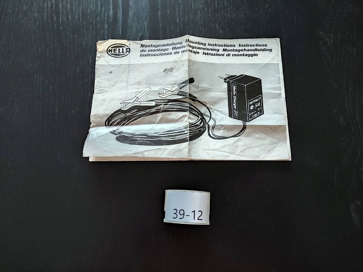 Hella Bedienungsanleitung Batterieladegerät Alt Charger 6V 12V  (39)