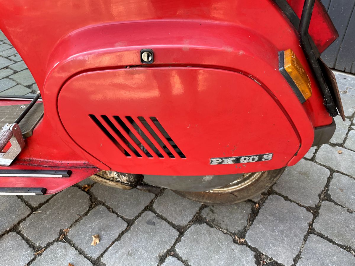 Vespa PK80 S Automatica  Seitenklappe Ori. Lack Deckel Verkleidung fairing (44)