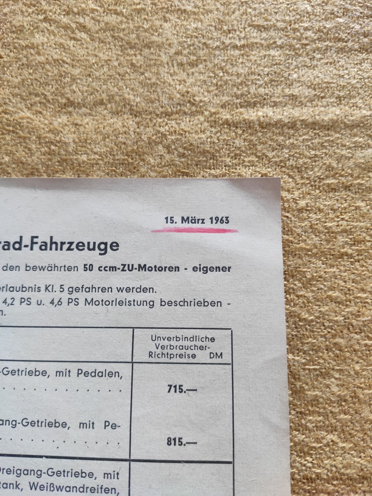 DKW - Händler-Preisliste Nr.12 1963  Hummel Aero Violetta  ! -- (31)