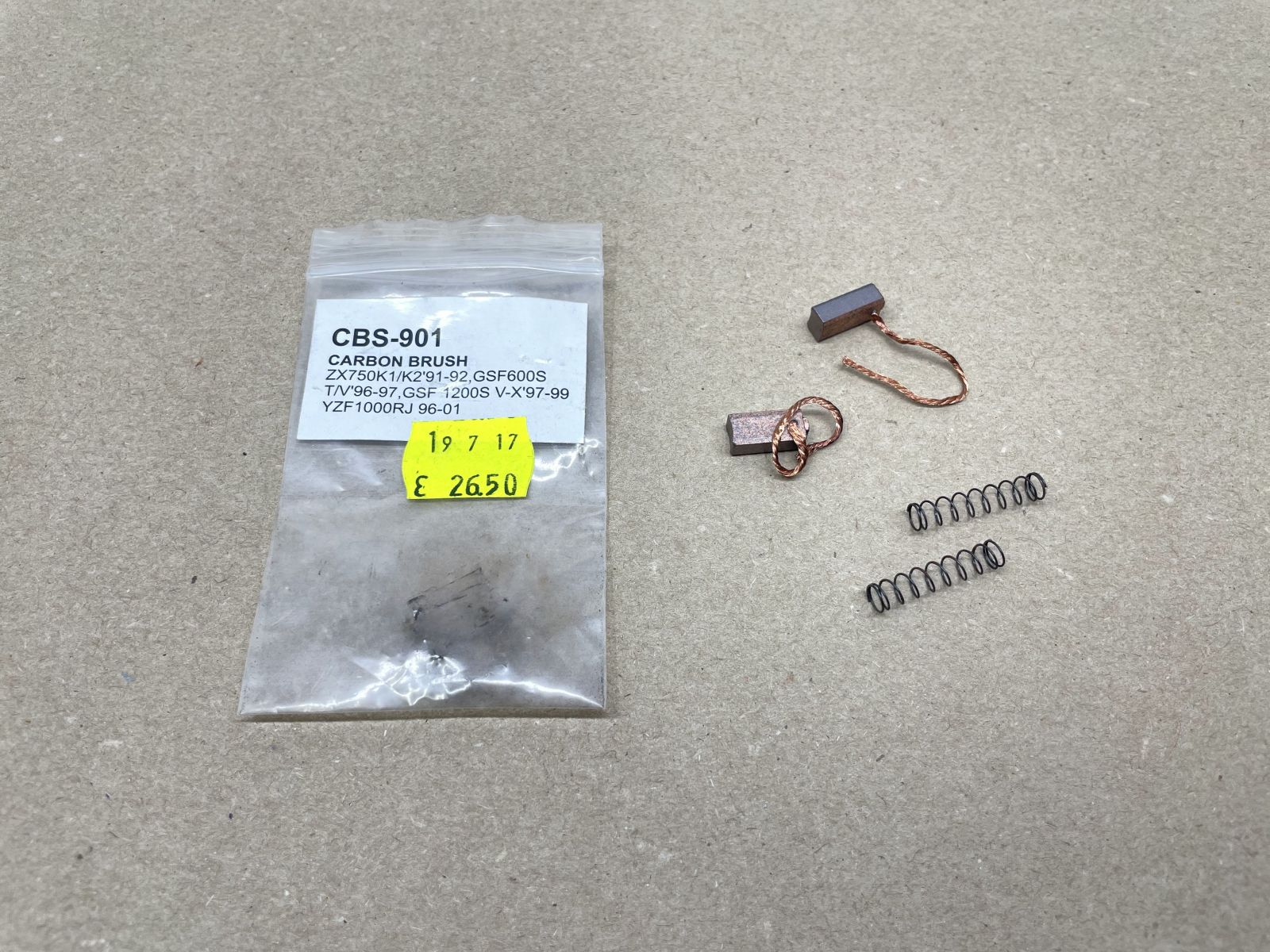 Anlasser Kohlebürste Satz - Kawasaki ZX ZZR Suzuki GSF GSX GSXR Yamaha XJR YZF (118-25)