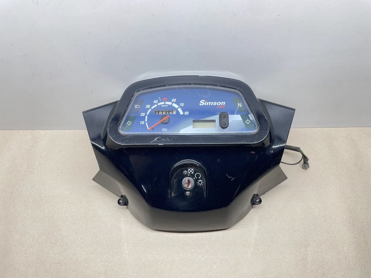 Simson SR50 Gamma - original Tacho + Tachoverkleidung Tachometer  (102-V-RO)