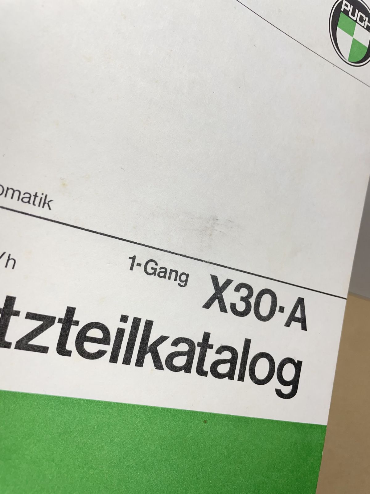 Puch X30 -A   ORIGINAL Ersatzteil Katalog Mofa Motor Rahmen 25 Km/h NOS (86)