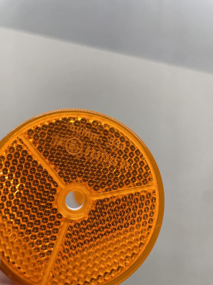 4x BUMM Rückstrahler Rund Ø65 mm Orange Katzenauge selbstklebend (94-290)