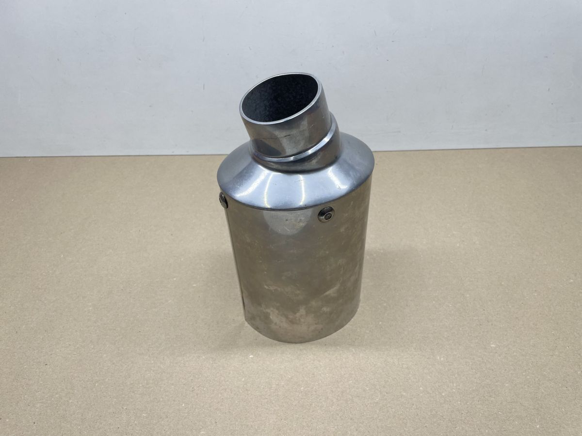 Auspuffblende Endstück Oval 100 x 120mm Motorrad Universal BMW Suzuki Yamaha (118-18)