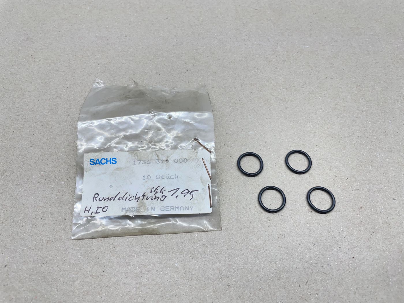 Sachs Spartamet  4x Dichtungsring O-Ring 11,6 x 1,8 NOS Motor 301  (39-78R)