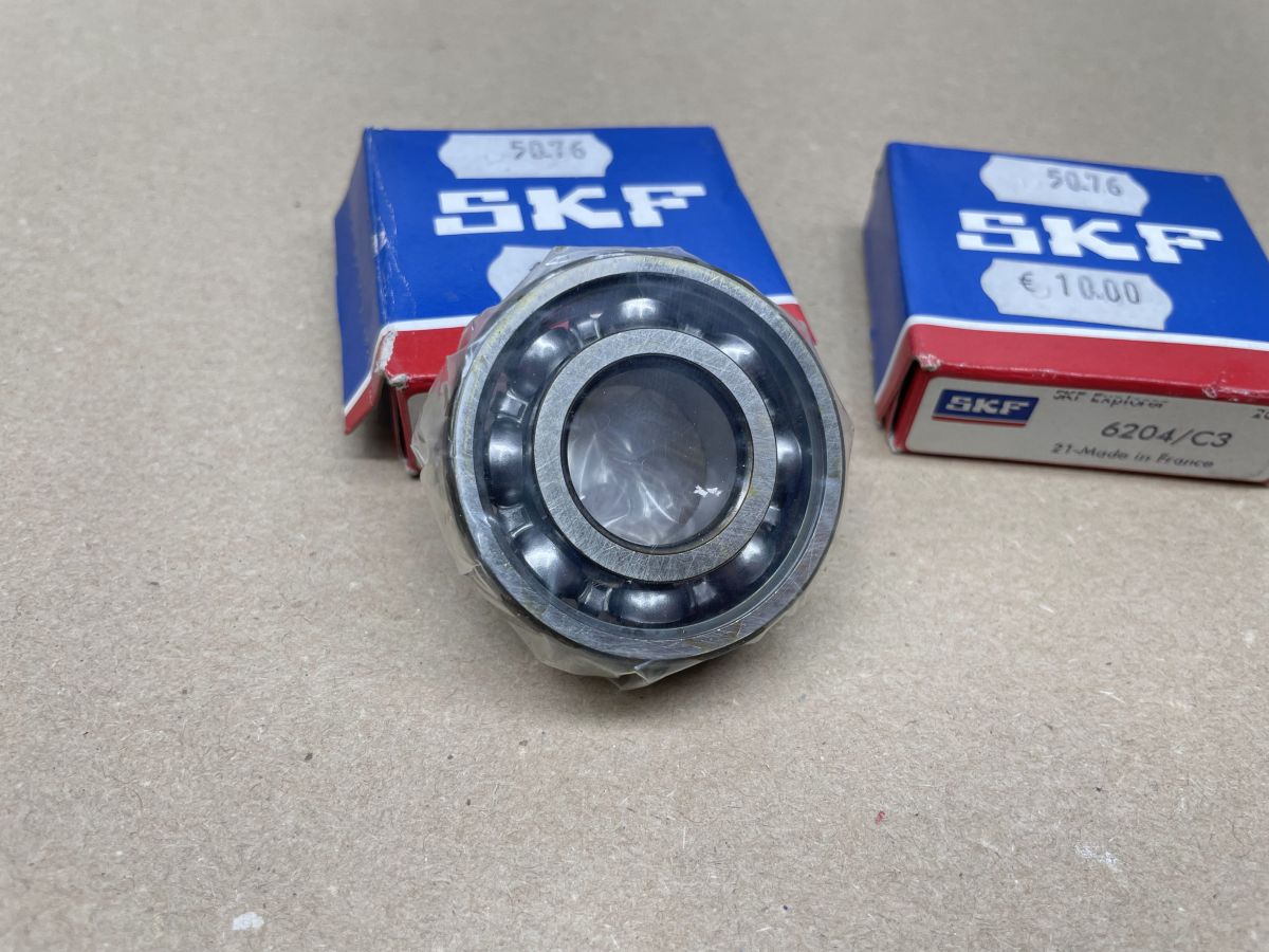 2x SKF Rillenkugellager 6204/C3 20x47x14 mm OFFEN ball-bearing  (118-17)