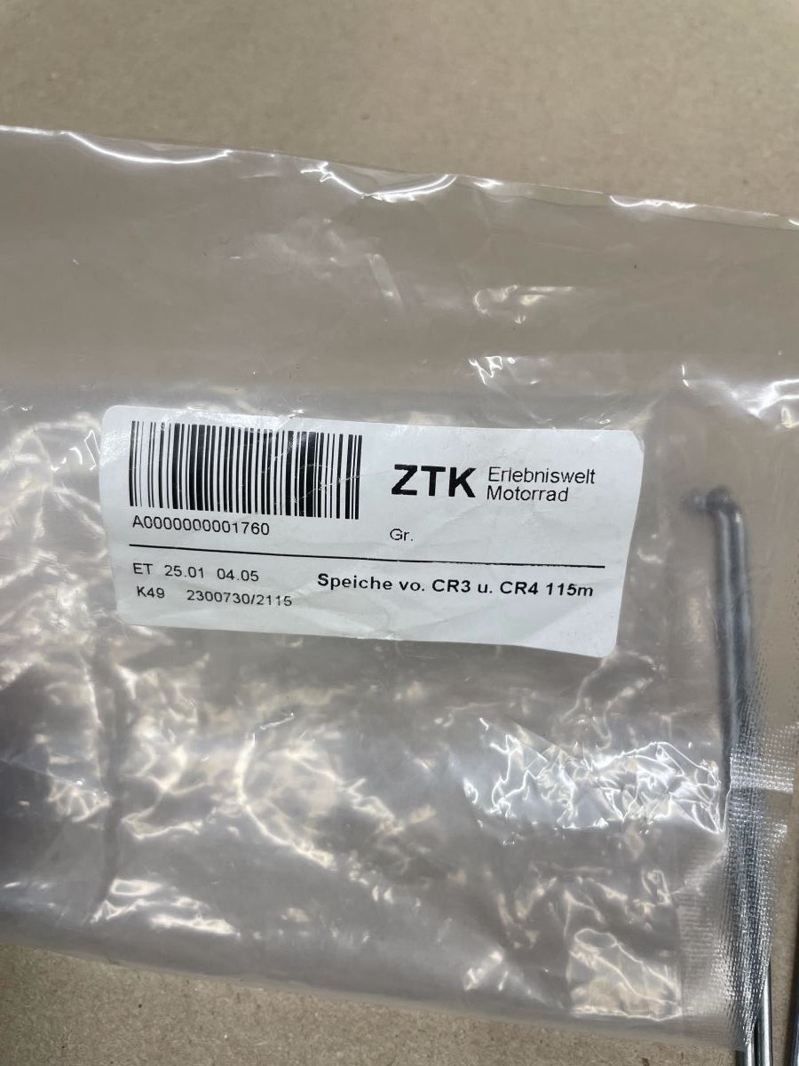 LEM CR3 CR4 - 27x ORIGINAL Vorderradspeiche Felge Reifen front wheel spokes (118-19)