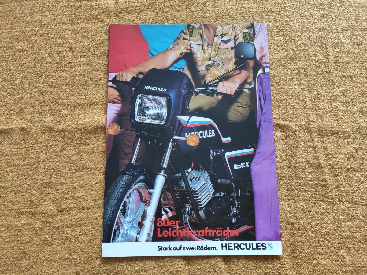 Hercules - original Prospekt : 80er Leichtkrafträder -  Moped Sammler ! -- (31)
