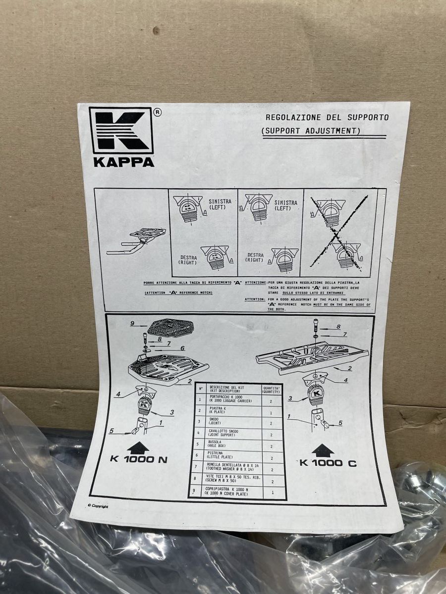 Honda Spacy CH 125 - Kappa Topcase Halterung Koffer NOS suitcase holder (118-17)