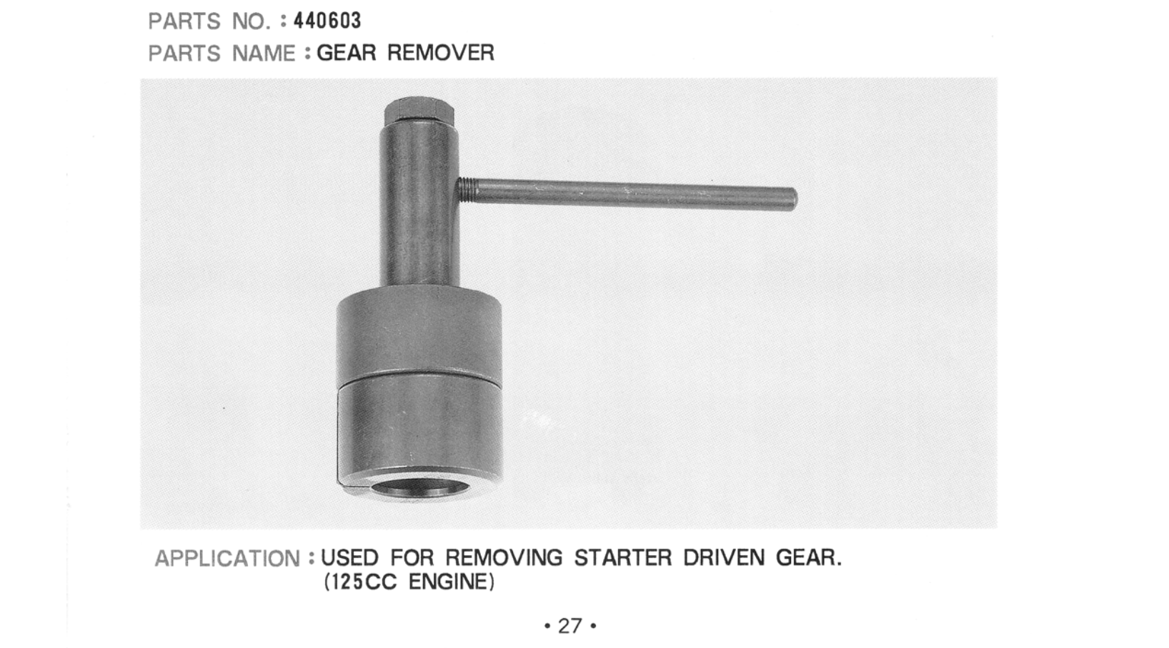 Pegasus SKY Corona R125X TGB  Abzieher Anlasser Zahnrad Gear Remover 440603 (40)