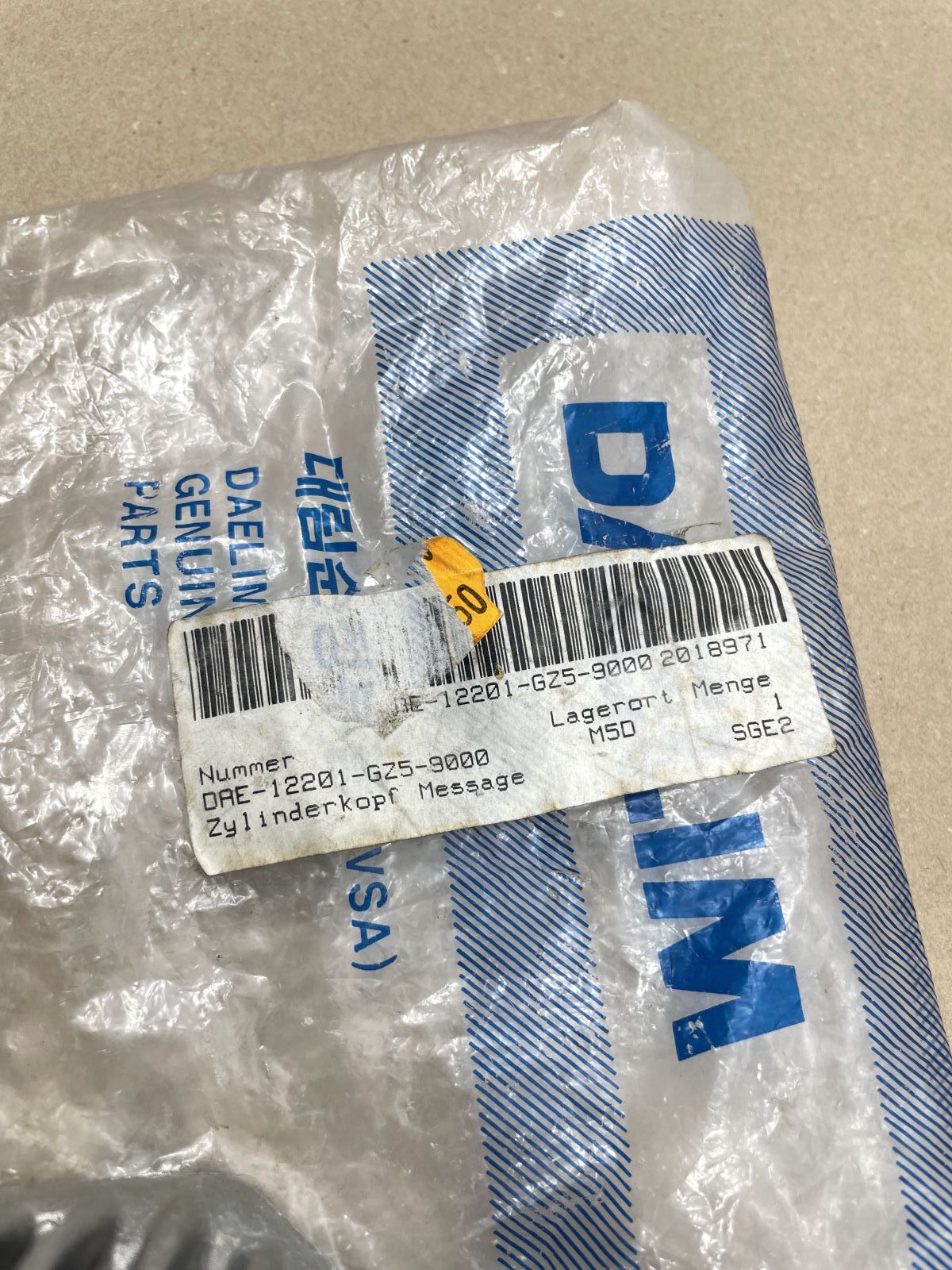 Daelim Tapo / Message 50 - ORIGINAL Zylinderkopf NEU cylinder head (118-27)