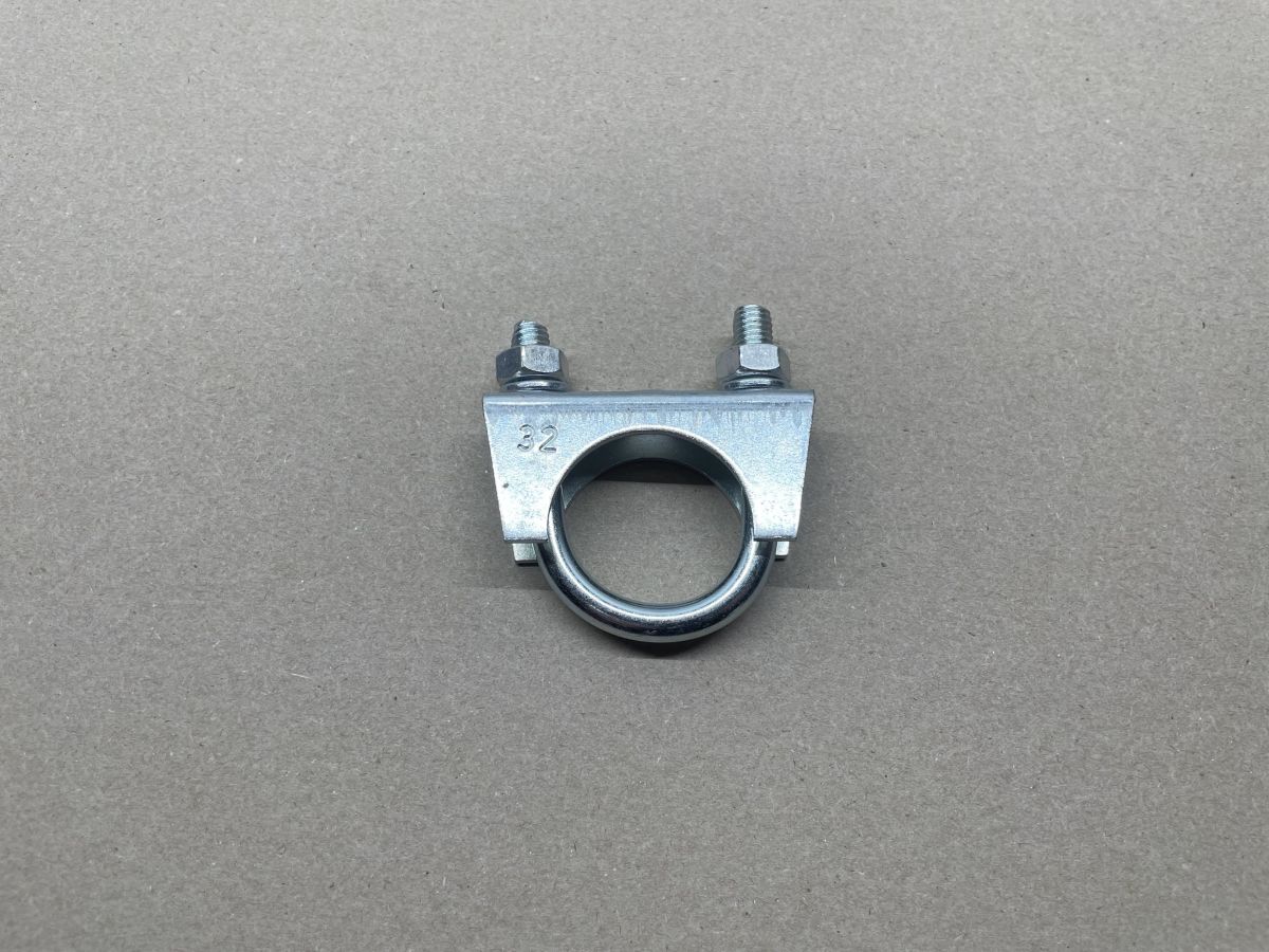 3x Auspuffschelle 32mm Bügelschelle M8 Auspuffklemme Rohrschelle (94-352)