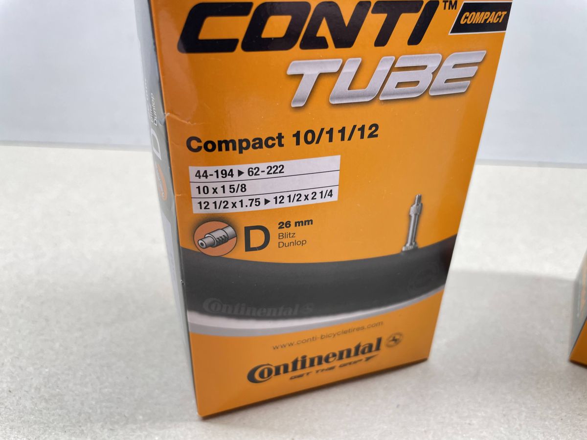 2x Continental Fahrradschlauch 10 11 12 Zoll Blitzventil 44-194 / 62-222 (94-53)