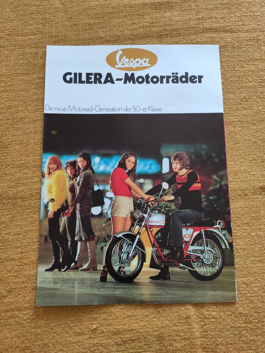 Vespa Gilera - original Motorräder Prospekt 50er Klasse Moped Selten ! -- (31)
