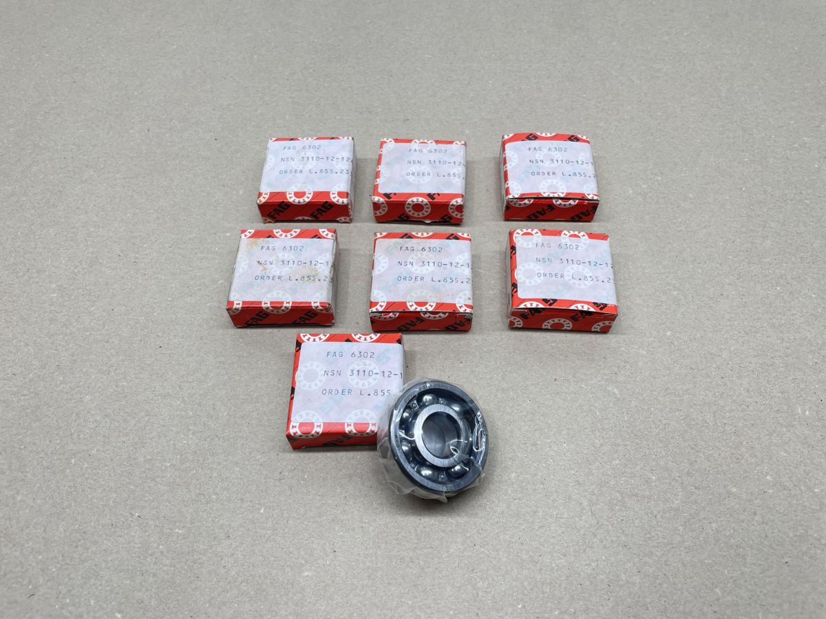 7x FAG 6302 Rillenkugellager offen 15 x 42 x 13 NEU Kugellager (118-17)