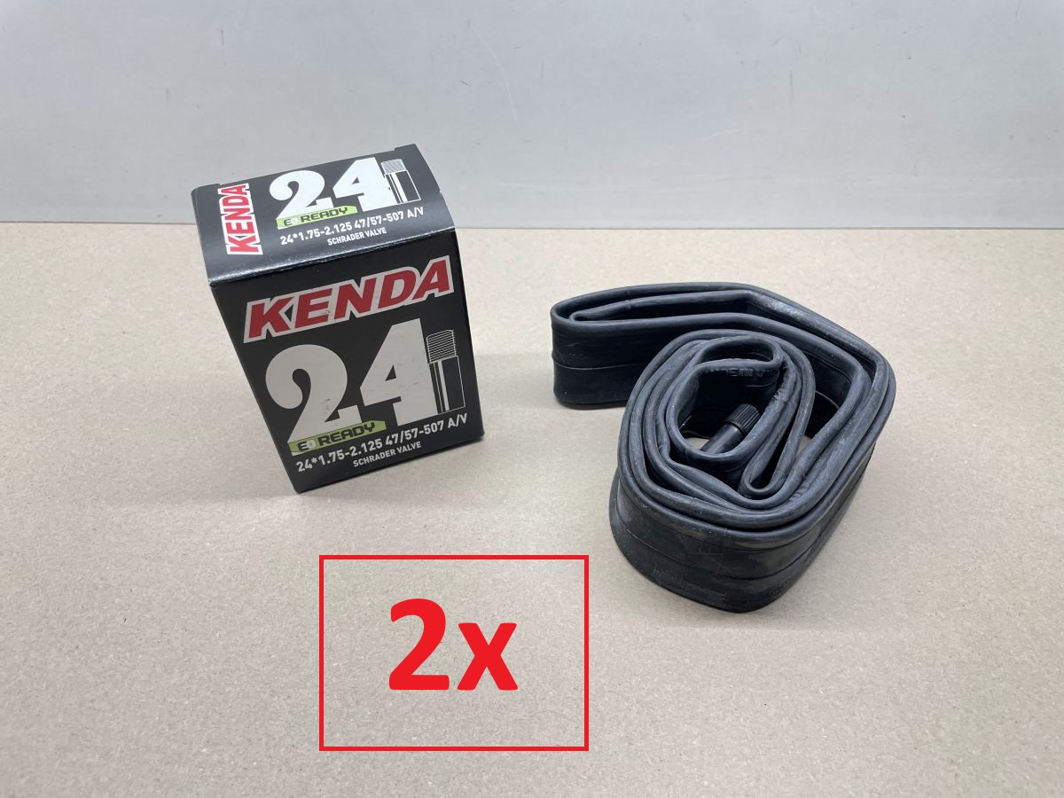 2x Kenda Fahrradschlauch 24" AV Zoll x 1.75 - 2.125  24 Zoll Autoventil (94-49)