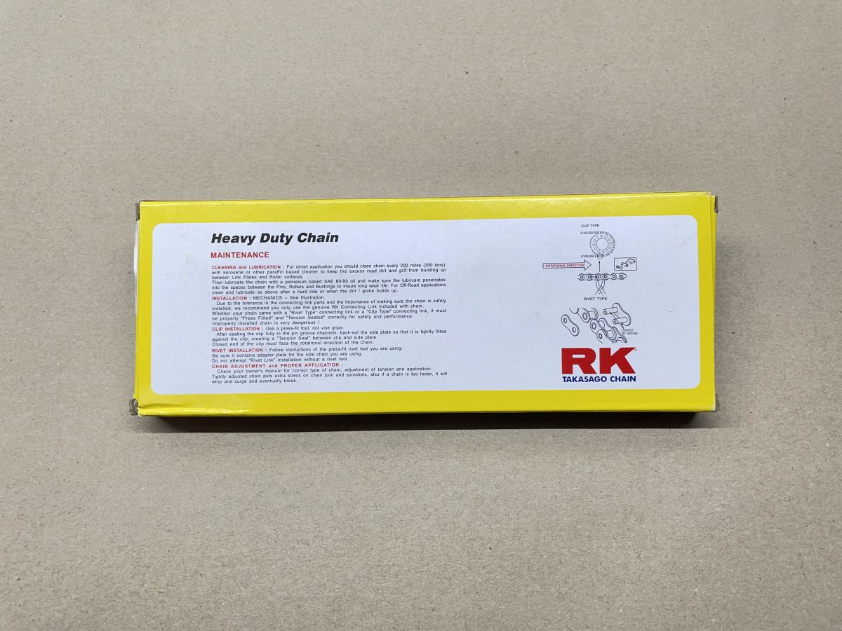 RK Kette 415HSB 1/2 x 3/16 verstärkt 106 Glieder mit Schloss  Antriebskette (94-35)