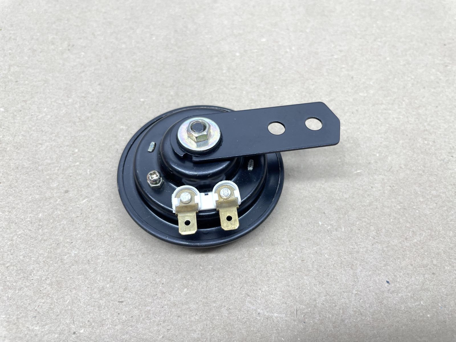 Hupe 12V universal Schwarz 70mm klein laut Motorrad Moped Quad Horn (118-25)