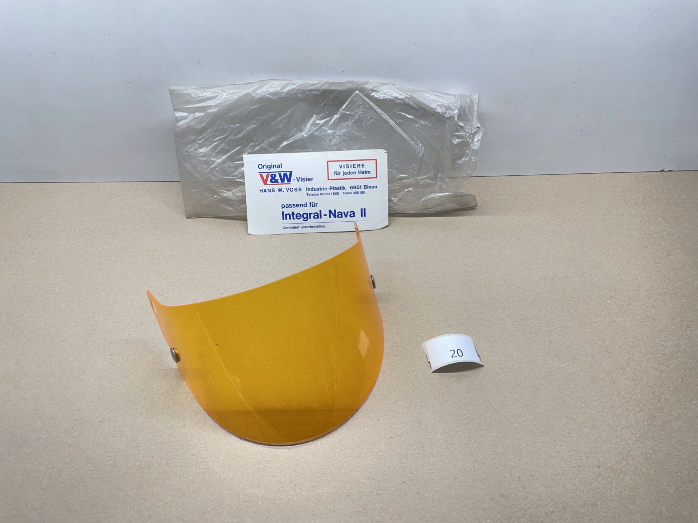 Integral Nava 2 Helmvisier Orange Schutzvisier NEU Nava II  NOS helmet  (106)